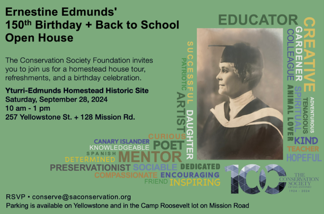 Ernestine Edmunds' 150th birthday invite